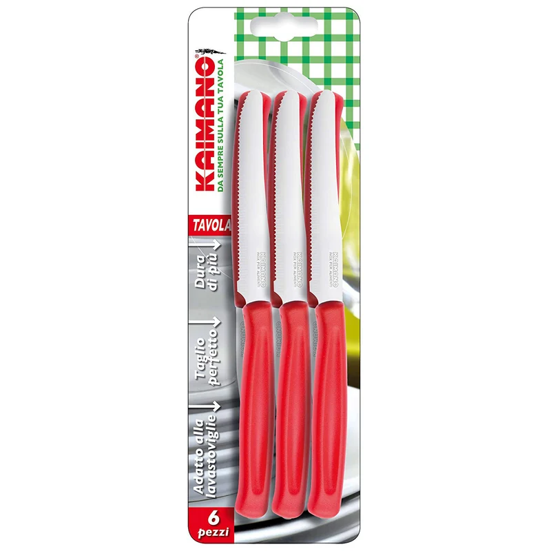 Coltelli Dinamik Tavola 6pz Rosso