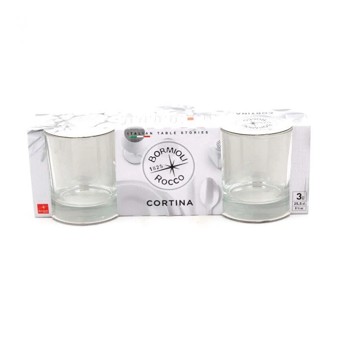 Confezione 3 Bicchieri Cortina Acqua Cc250
