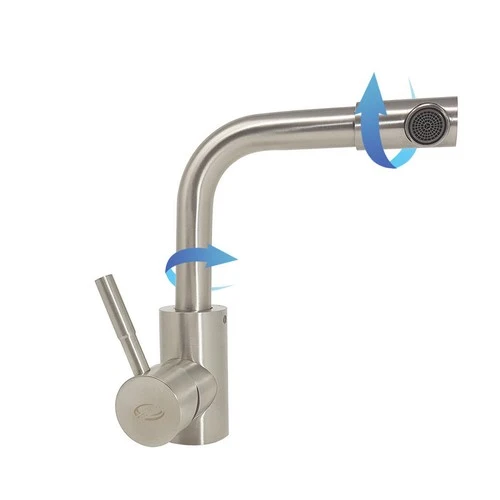 RUBINETTO MISCELATORE CUCINA LAVELLO MODERNO CANNA GIREVOLE LAVABO CASA S9005