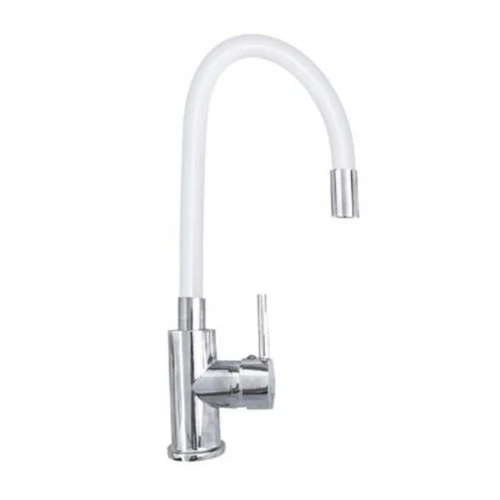 MISCELATORE CANNA ALTA FLESSIBILE RUBINETTO MONOCOMANDO CUCINA BIANCO 1987-2