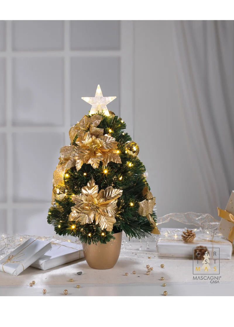 Mascagni Natale Abete Fibra Ottica con vaso h 60 cm