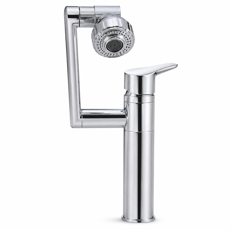 RUBINETTO MISCELATORE BAGNO CUCINA CROMATO MONOCOMANDO 360 GRADI FLESSIBILI 1802