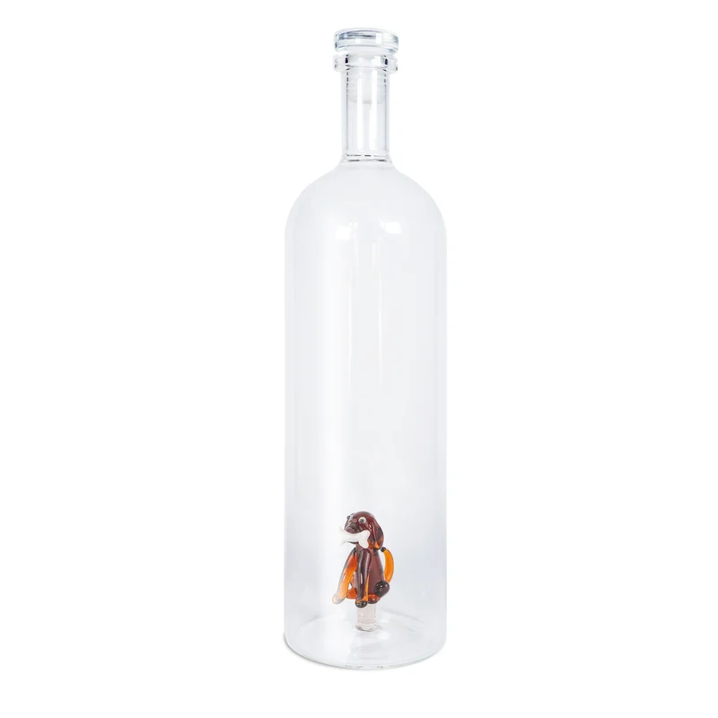 Wd Lifestyle Bottiglia Borosilicato cc 1200 Decoro Cane