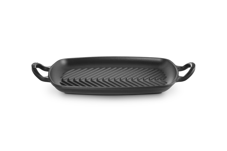 Grill rettangolare Evolution in ghisa vetrificata 30 cm nero