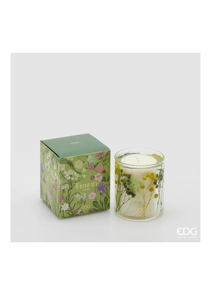 EDG Candela Bicchiere Vetro H9 Lime Mint