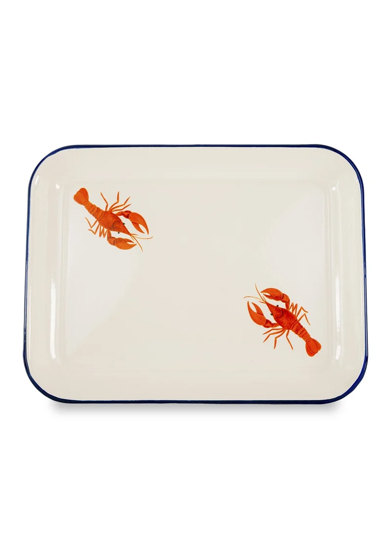 WD Lifestyle Vassoio Latta Smaltata 35x26 cm