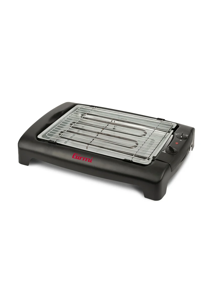 Girmi Barbecue da tavolo Griglia Inox cm 34x25 2000W BQ12