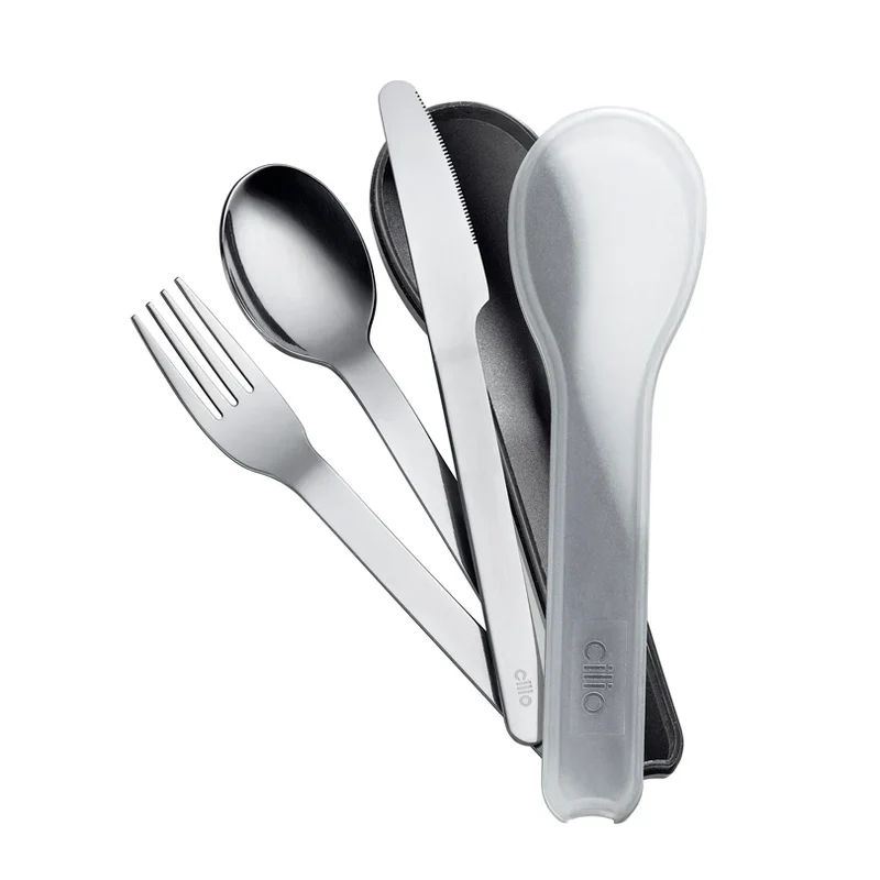 Set di posate "Gita" con custodia, 3 pezzi cm 19x5