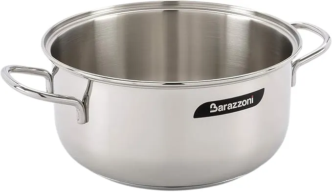 Casseruola 2 Manici 18cm, capacità 2lt, Acciaio Inox