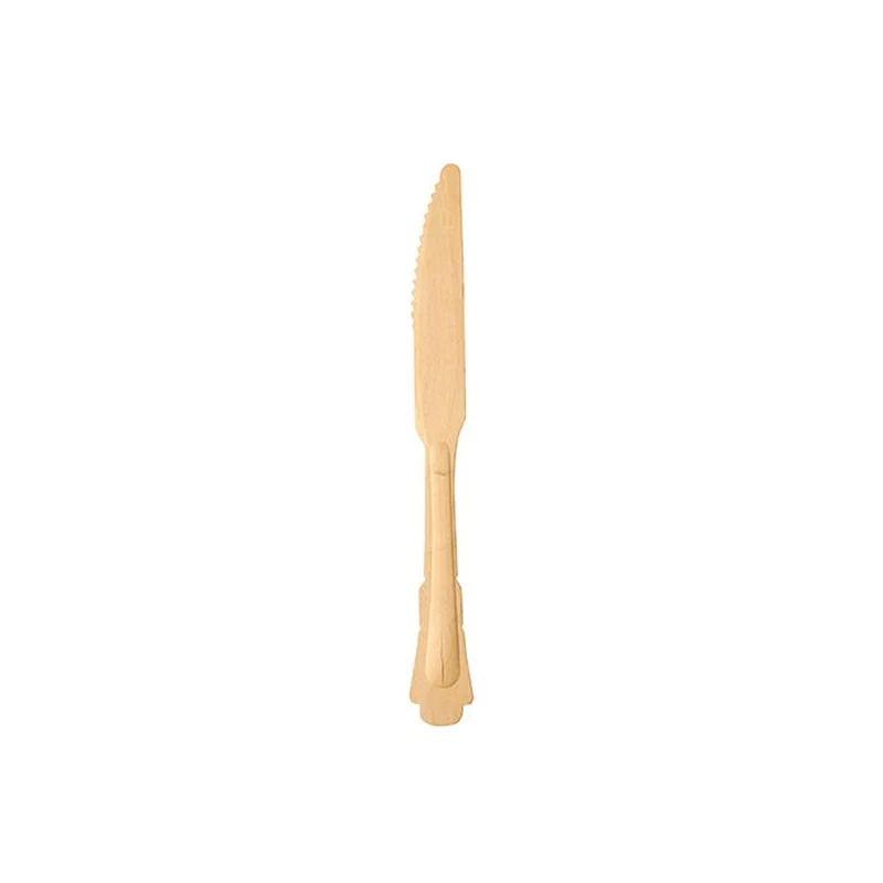 Coltello tavola in legno bamboo linea nature vintage pz.50