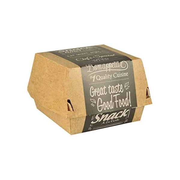 Scatola hamburger cartoncino good food pz.50