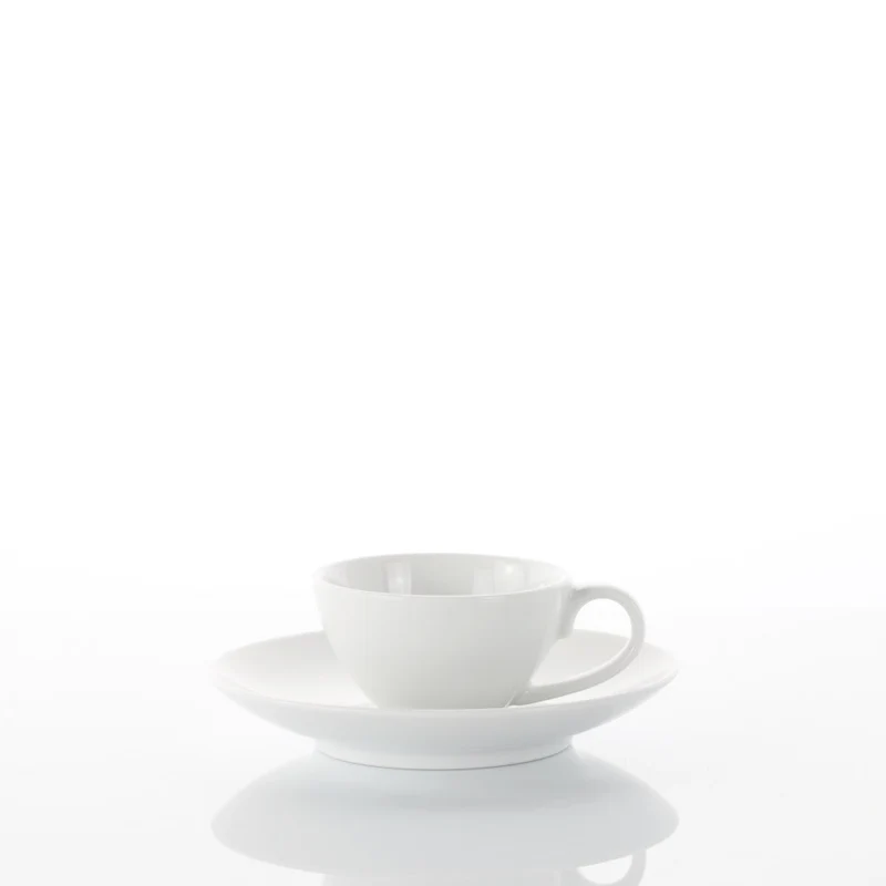 Set 6 Tazze Caffe' con piattino 9 cl - planet white