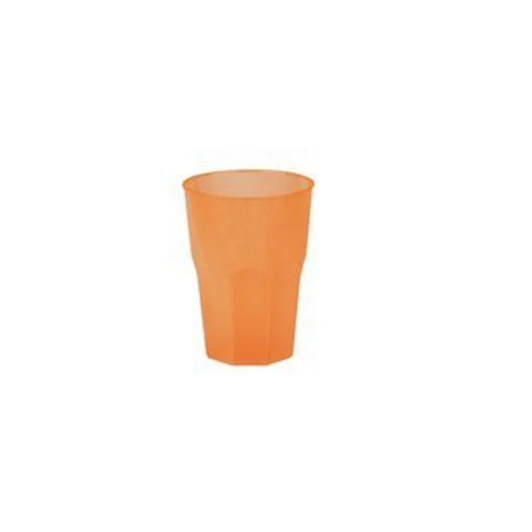 BICCHIERE POLIPROPILENE CL.16 ARANCIONE RIUTILIZZABILE