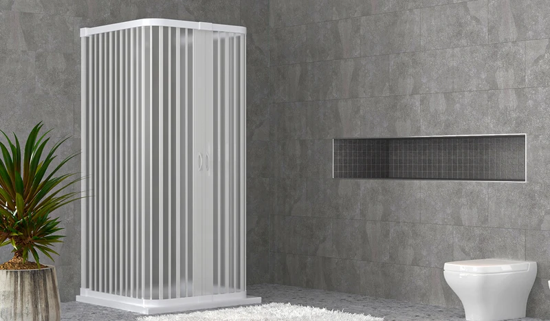 BOX DOCCIA MOD.CUBA 80X80X80 BIANCO 36 3 LATI