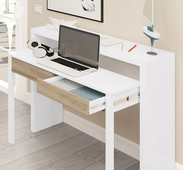 Consolle scrittoio 99x36x88h canadian bianco