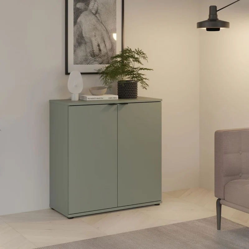 Mobile multiuso Segno con due ante L 80 cm. colore verde salvia