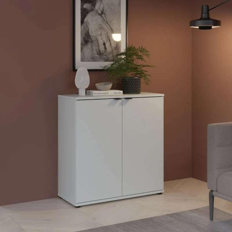 Mobile multiuso Segno con due ante L 80 cm. colore grigio chiaro