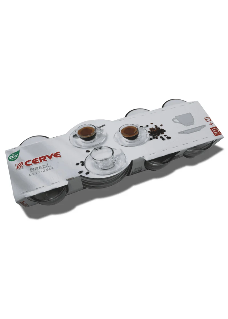 Cerve Brasil SET 6 Tazzine Caffe' con piattino TO3511