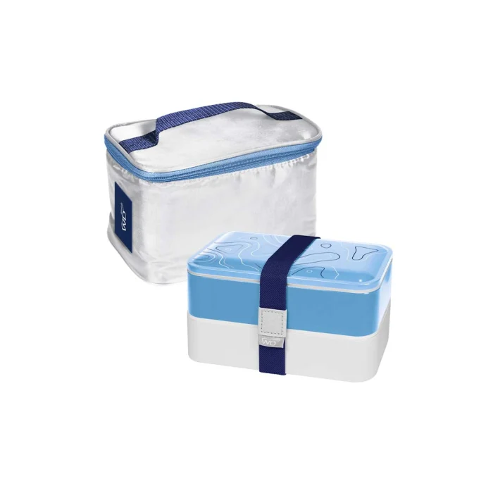 Lunch box con borsetta termica azzurro
