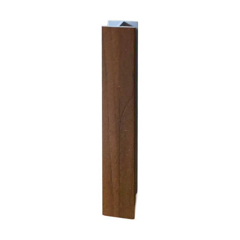 Giunzione lineare per zoccolo in PVC H 15 cm. noce scuro
