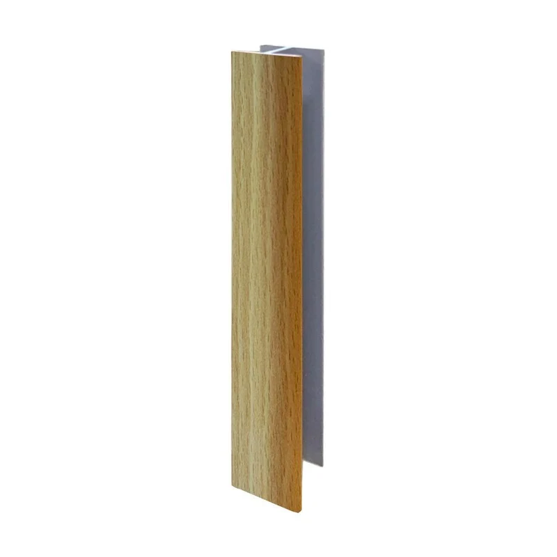 Giunzione lineare per zoccolo in PVC H 15 cm. faggio