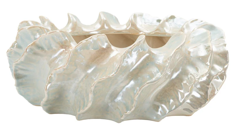 Cachepot Perly Ø43x16 cm in Ceramica Perla