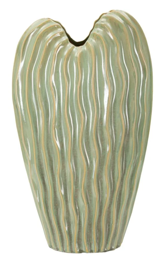 Vaso Venice 27x14x46,5 cm in Ceramica Verde