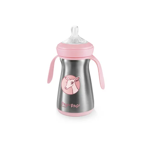Biberon Termico 200 Ml Rosa "Papu Papi"
