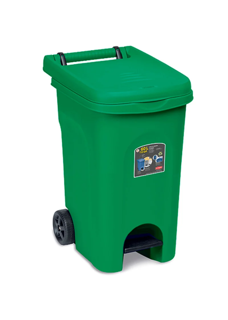 Stefanplast Bidone Urban Eco con Pedale L. 60 Verde Outdoor