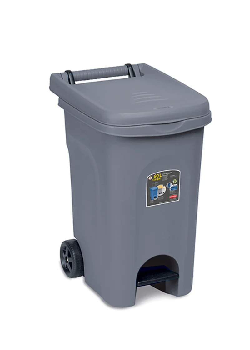 Stefanplast Bidone Urban Eco con Pedale L. 60 Grigio Outdoor
