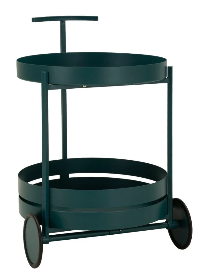 Carrello Saturno Ottanio 40x49,5x61 cm in Metallo Verde acqua