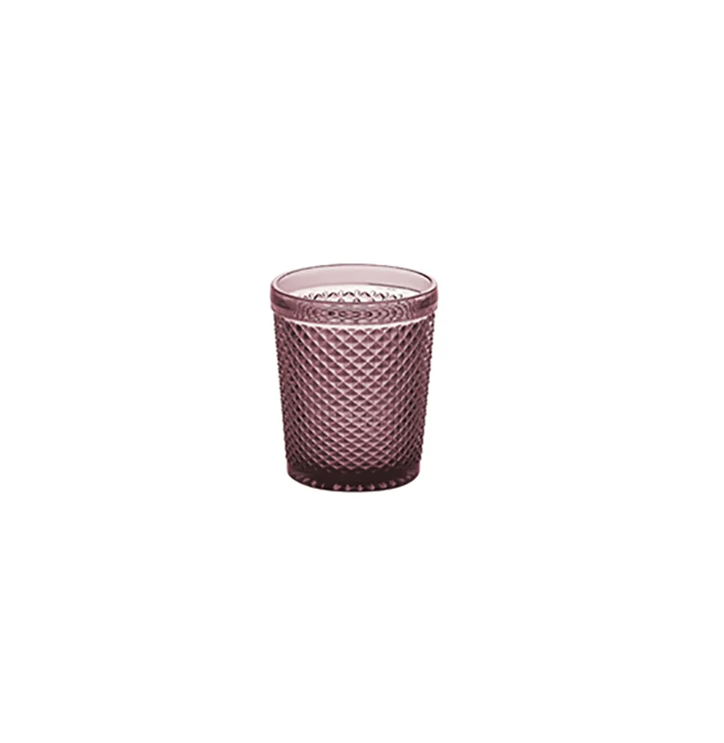 Bicchiere diamante cl.30.8 rosa antico