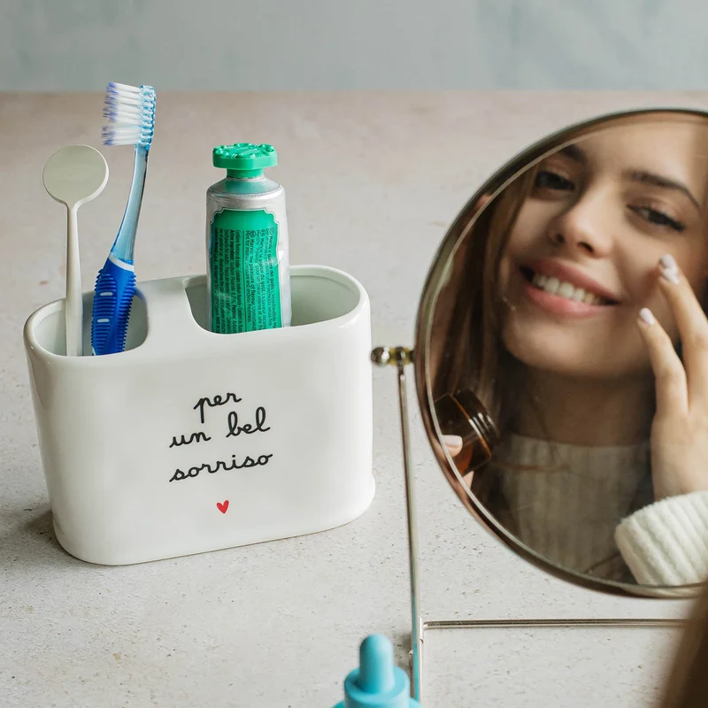 Portaspazzolino XL "Per un bel sorriso"
