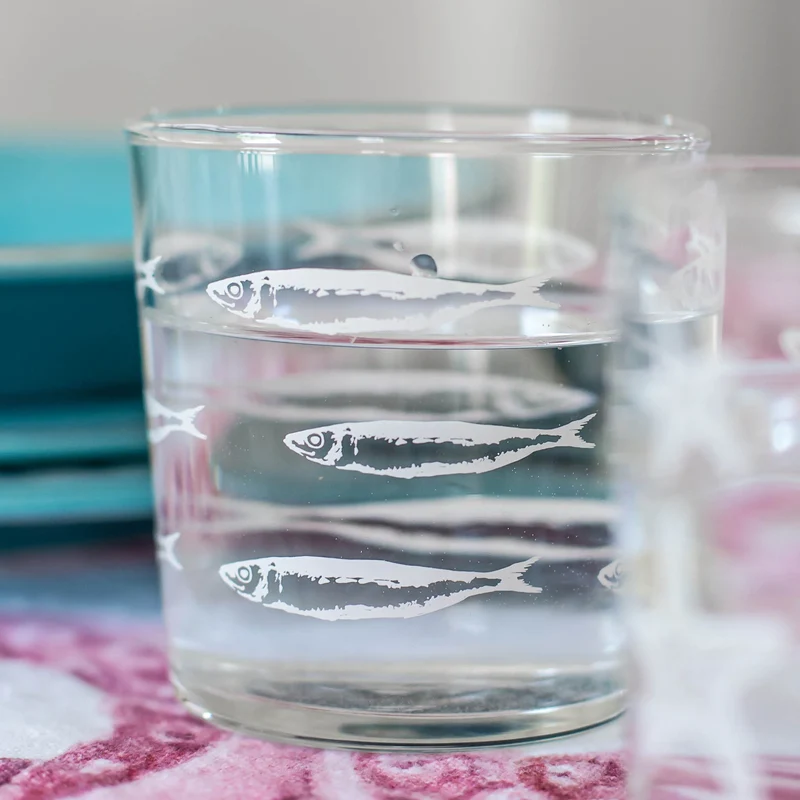 Set 6 Bicchieri acqua Sardine