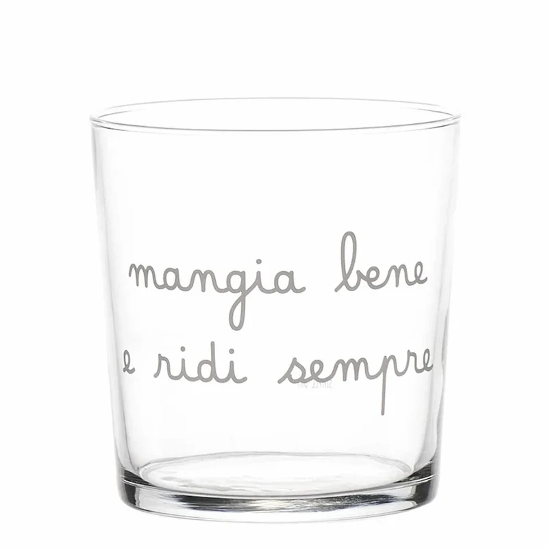 Set 6 Bicchieri "Mangia bene e ridi sempre" 35 cl
