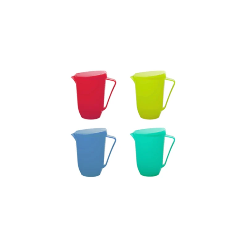 Caraffa plastica colorata con coperchio lt.1.5