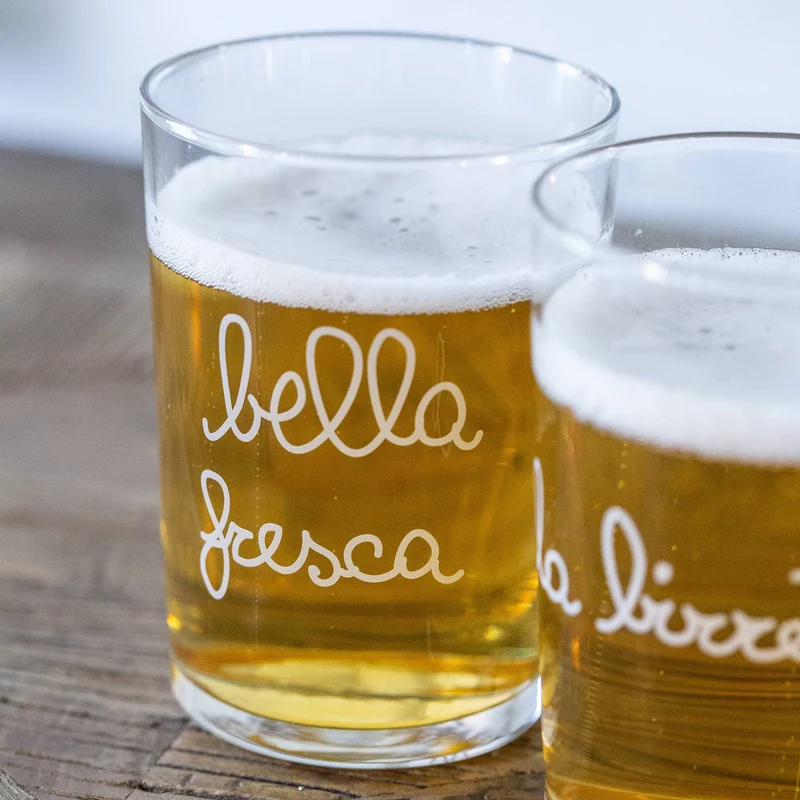Bicchiere birra "Bella fresca" - SET 6 BICCHIERI