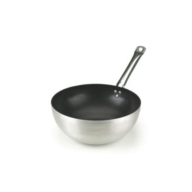 Wok alluminio antiaderente 1 manico ø cm.28 fondo svasato h.10
