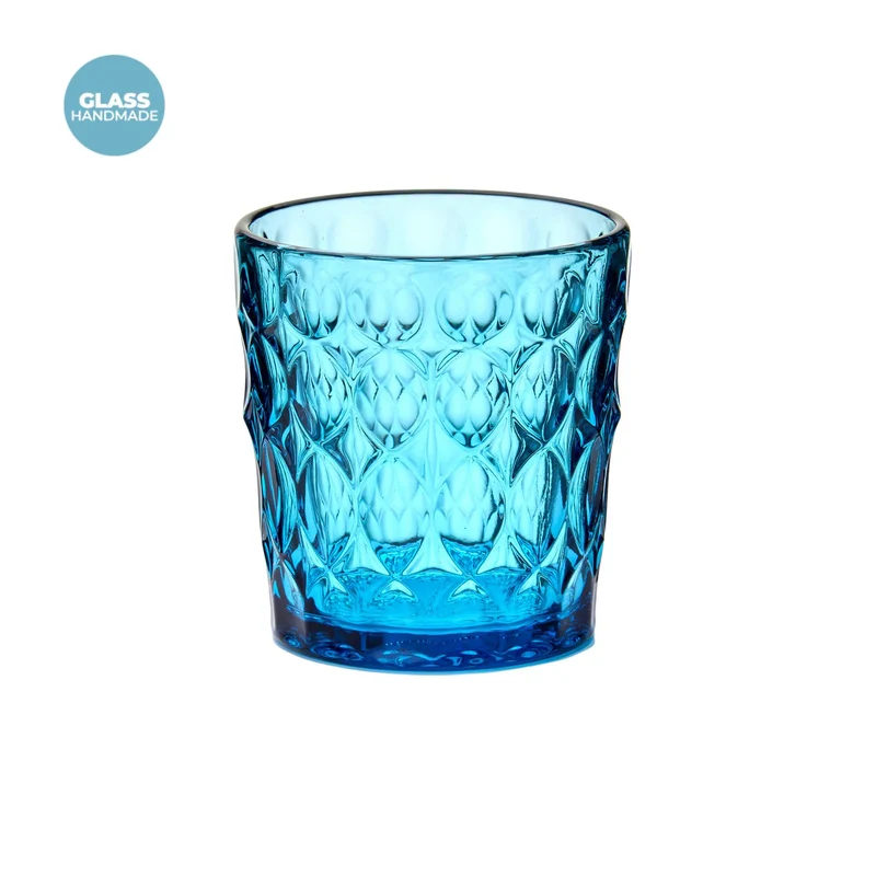 BICCHIERE IN VETRO "VANITY" SEA BLUE