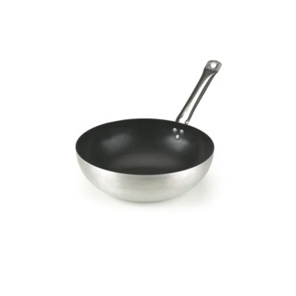 Wok alluminio antiaderente 1 manico ø cm.32 fondo piatto h.10