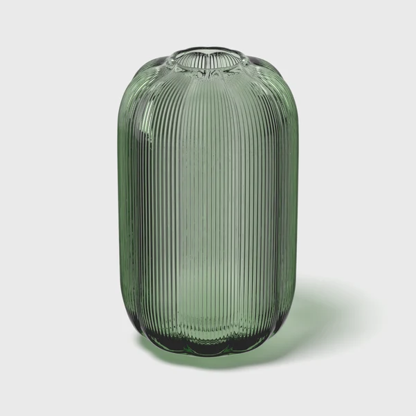 Fleur Vaso verde, 16 x 28 cm, vetro