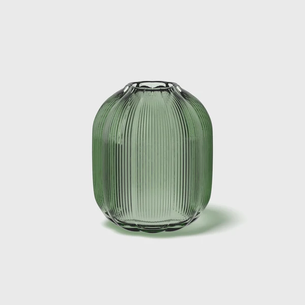Fleur Vaso verde, 16 x 19 cm, vetro
