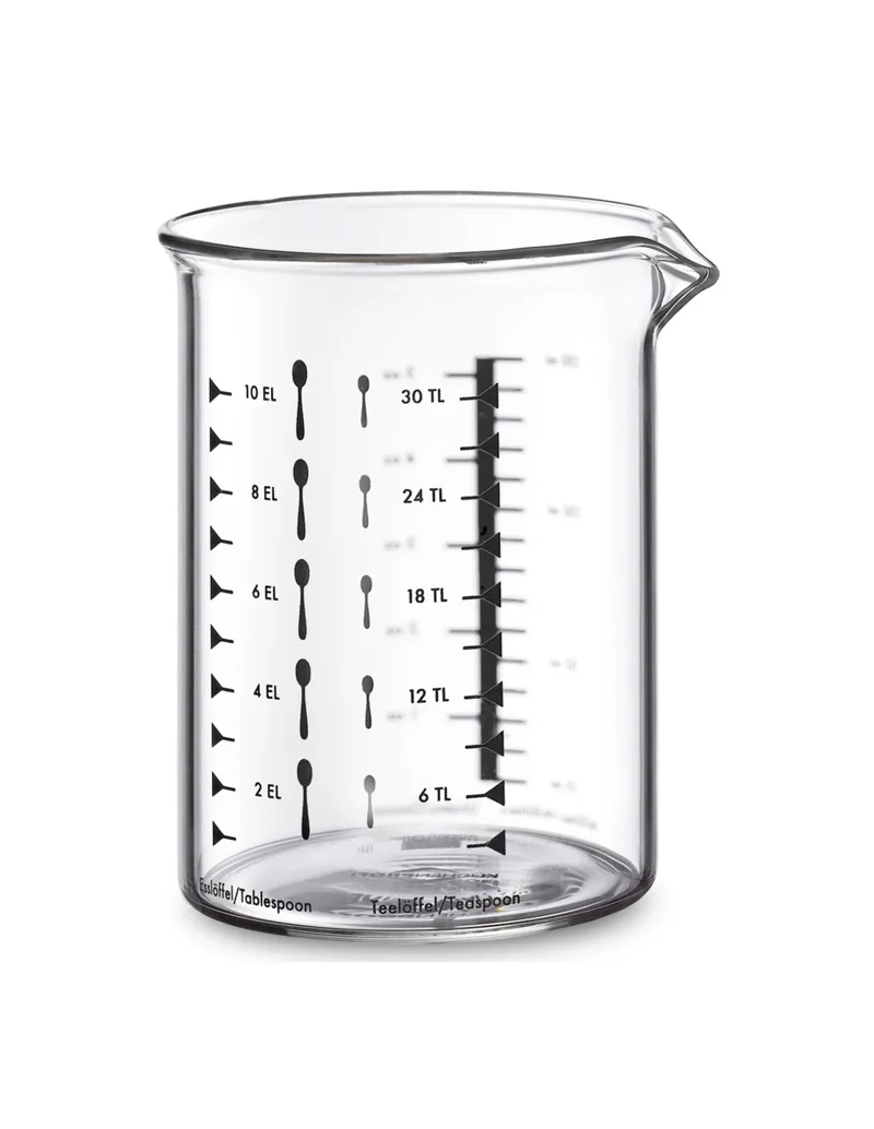 Bicchiere dosatore da 150 ml, in vetro