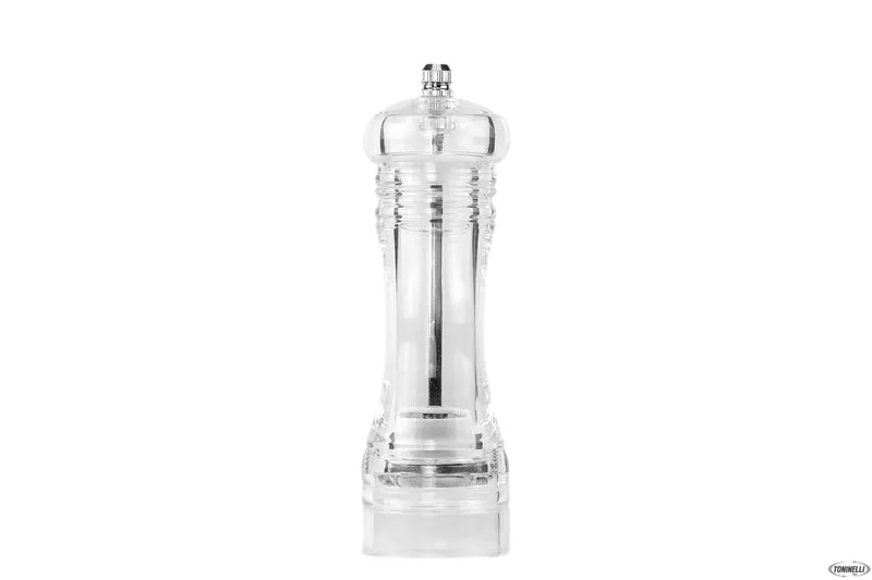 MACINAPEPE ACRILICO TRASPARENTE CON MACINA INOX H.CM.16.5