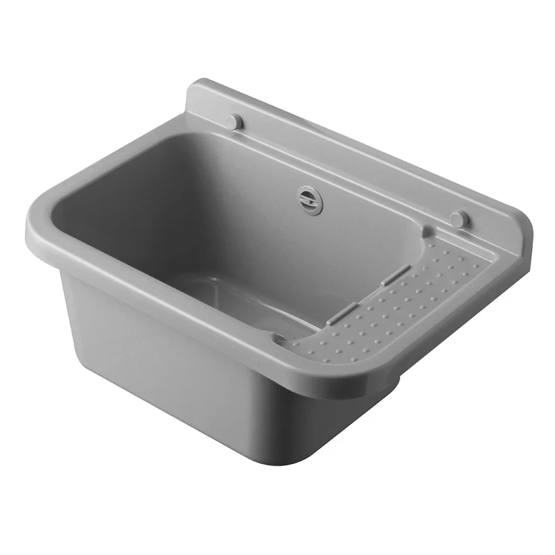 PILOZZO 50 GRIGIO CON SIFONE / PILETTA / TROPPO PIENO
