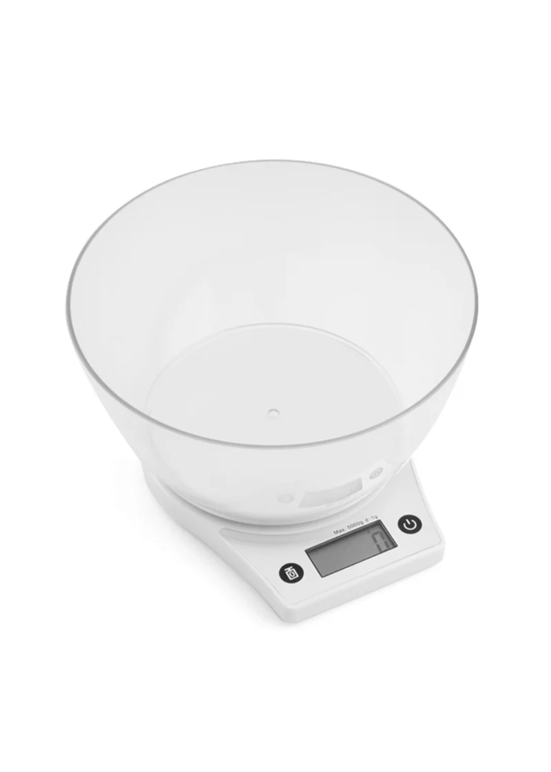 Eva Collection Bilancia Digitale Cucina 5 kg 1 gr ABS Bianca