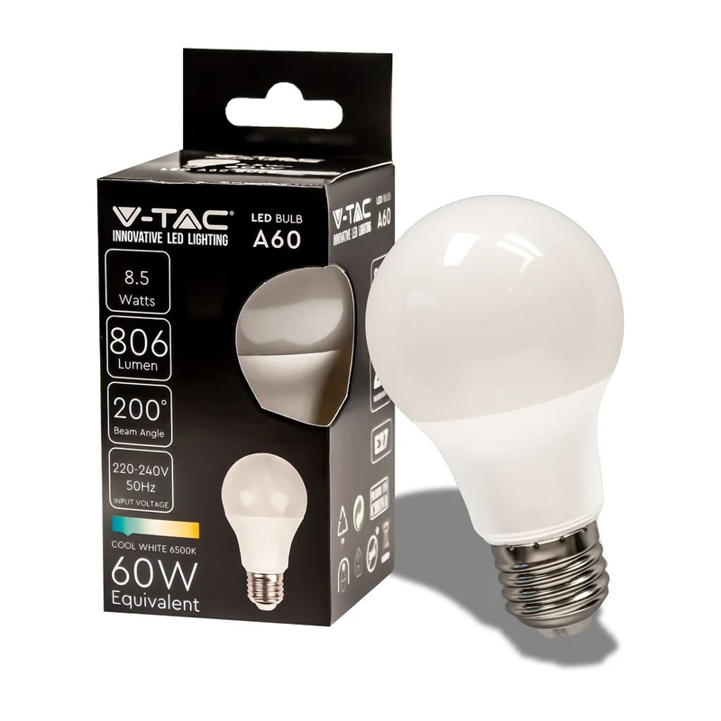 LAMPADINA LED E27 8.5W A60 6500K