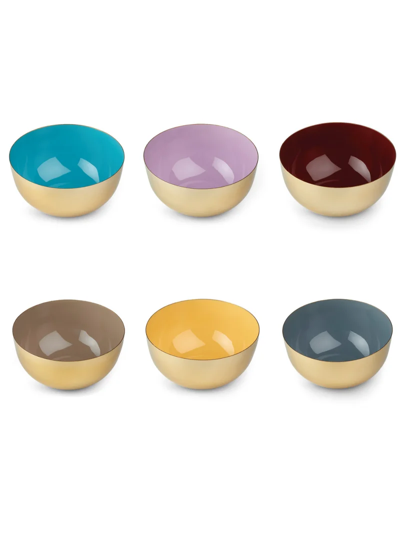 Wd Lifestyle Delhi Set 6 coppette cm.12 Metal Line