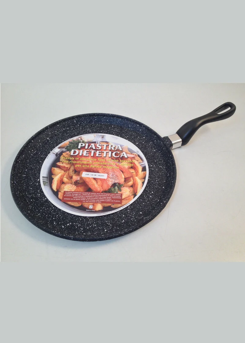 Fonderia Maggiori Teglia Piadina Antiaderente con Bordo Alto Piastra Dietetica cm 32