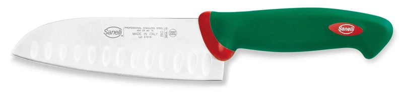 COLTELLO SANTOKU OLIVATO CM.16